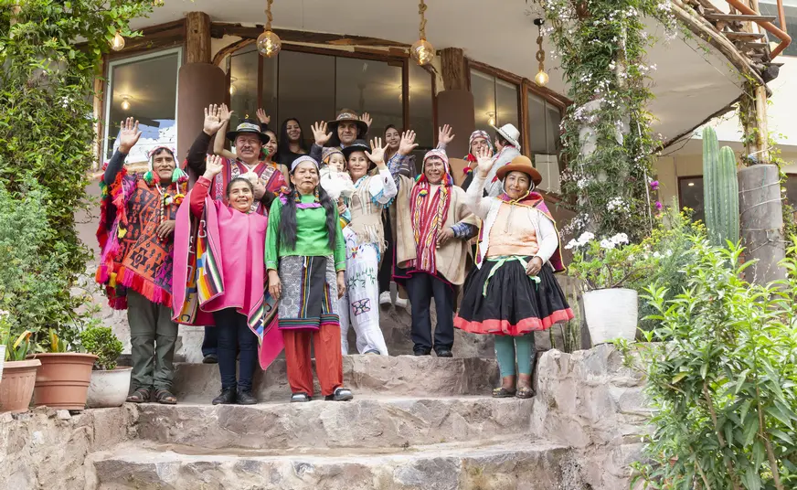 Participants in Ayahuasca ceremony circle