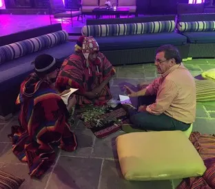 Reading of Coca Leaf in Cusco