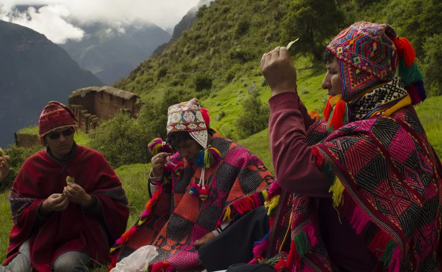 Wachuma ceremony with shaman chanting